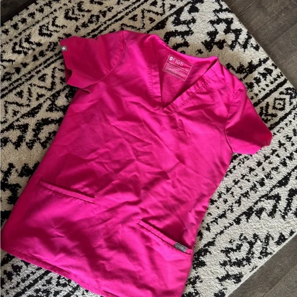 Figs Hot Pink Scrub Set XXS - Picture 2 of 3